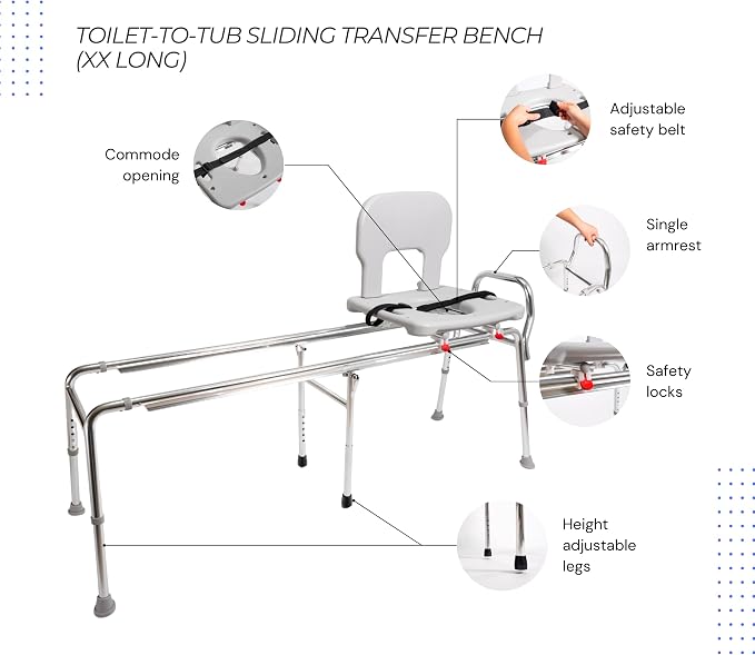 Eagle Health Supplies Toilet-to-Tub Transfer Bench - Image 6