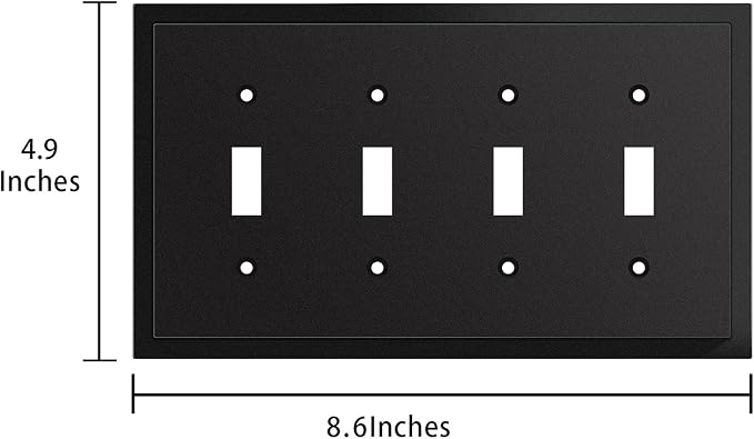 Henne Bery Modern Edge Decorative Wall Plate Switch Plate Outlet Cover - Image 3