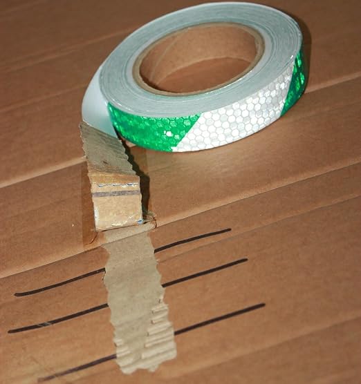 Green and White Reflective Tape Outdoor Waterproof 1 inch X 66 feet, High - Image 2