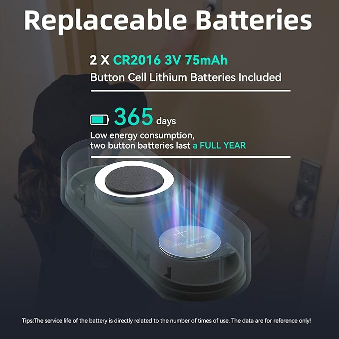 AIDA Lighted Wireless Doorbell, Home Waterproof Doorbell 1, 000ft Range - Image 4