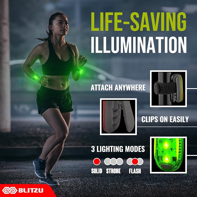 4 Pack LED Safety Light, Clip on Reflective Gear Lights - Image 2