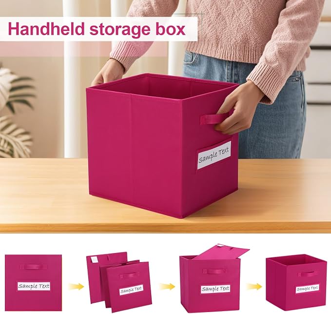 artsdi Fabric storage cubes 13 Inch Cube Storage Bin, cube organizer bins - Image 4