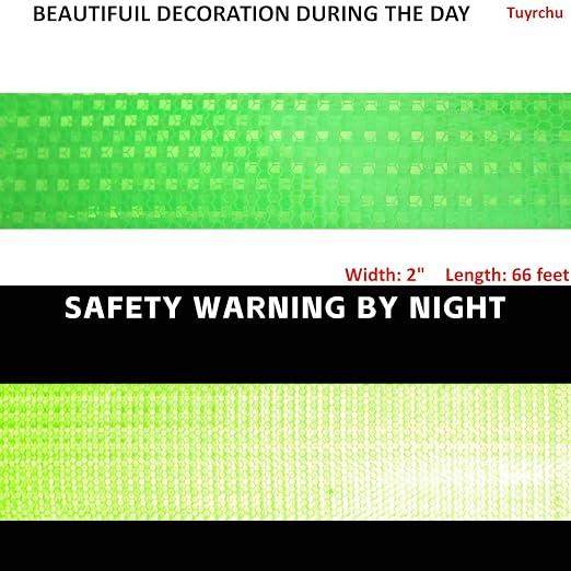 Industrial Reflective Tape Green 2 inch Wide, Outdoor Waterproof Hazard - Image 3