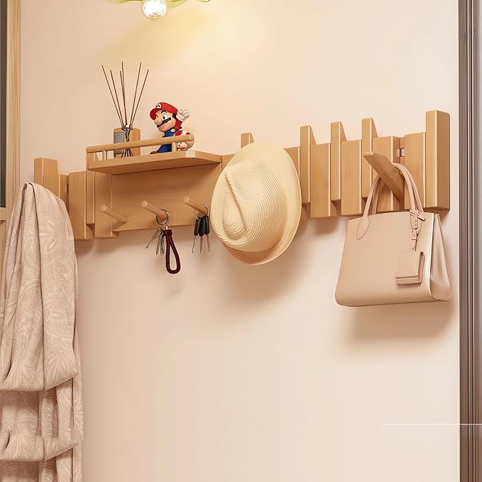 Wall Mounted Piano Key Hanger | Flip Style Hook | Entrance Wall Art Hook by FleiSleep