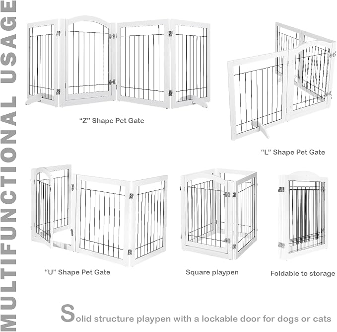 SPIRICH 96-inch Extra Wide 30-inches Tall Dog Gate - Image 6