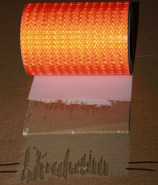 Orange Reflective Tape Outdoor Waterproof 8 inch High Visibility Hazard - Image 2