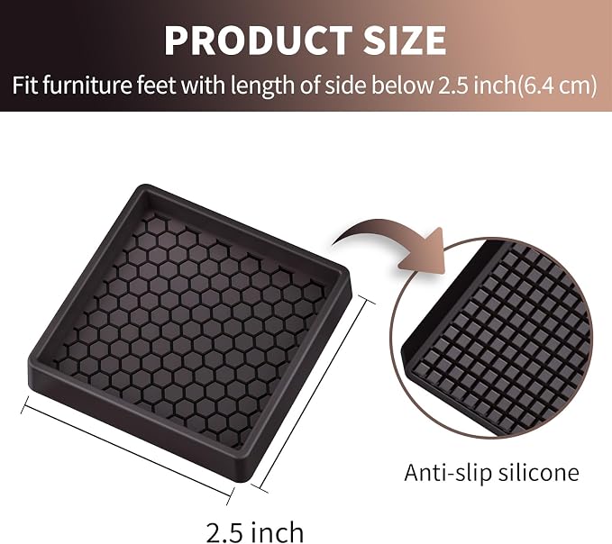 Ezprotekt Non Slip Furniture Pads, Anti Skid Furniture Coasters - Image 2