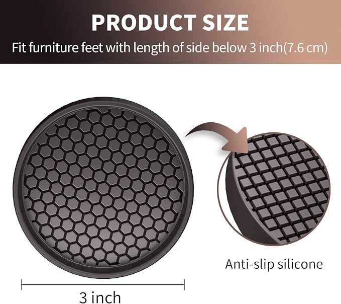 Ezprotekt Non Slip Furniture Pads, Anti Skid Furniture Coasters - Image 3