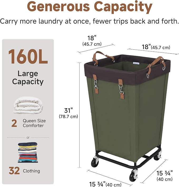 StorageWorks 160L Laundry Basket - Field & Grace