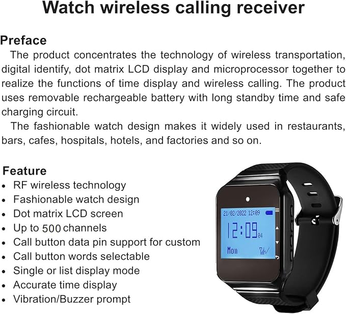 Wireless Caregiver Pager Call for Patient Nurse Alert System for Elderly - Image 4