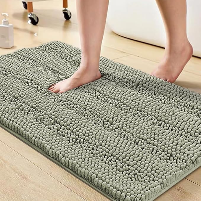 Turquoize Bathroom Rugs Shaggy Chenille Bath Rug Non Slip Thick Shaggy Bath Mats by Turquoize