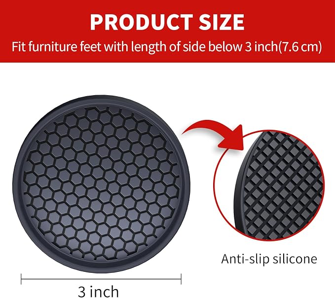 Ezprotekt Non Slip Furniture Pads, Anti Skid Furniture Coasters - Image 2