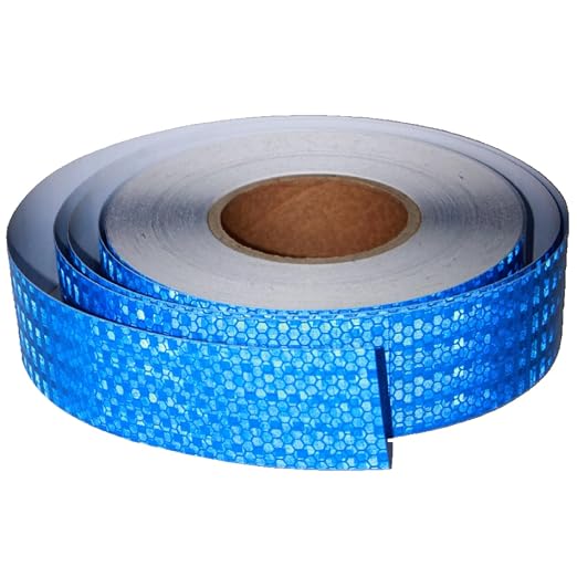 Blue Reflective Tape 2 inch Wide, Outdoor Waterproof Hazard Conspicuity Warning by tuyrchu