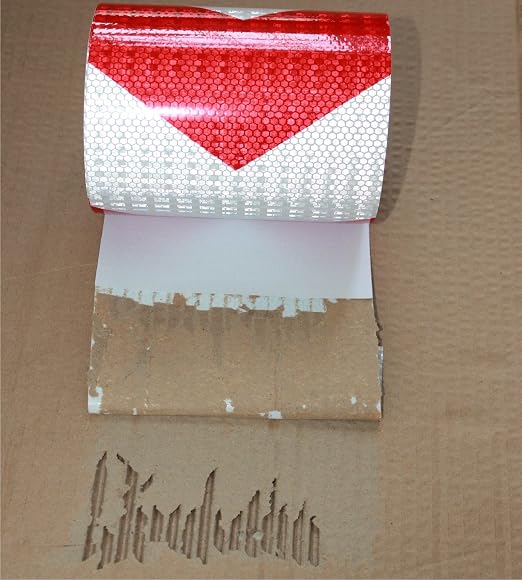 Red and White Reflective Tape Outdoor Waterproof 6 inch X 66 feet, High - Image 2