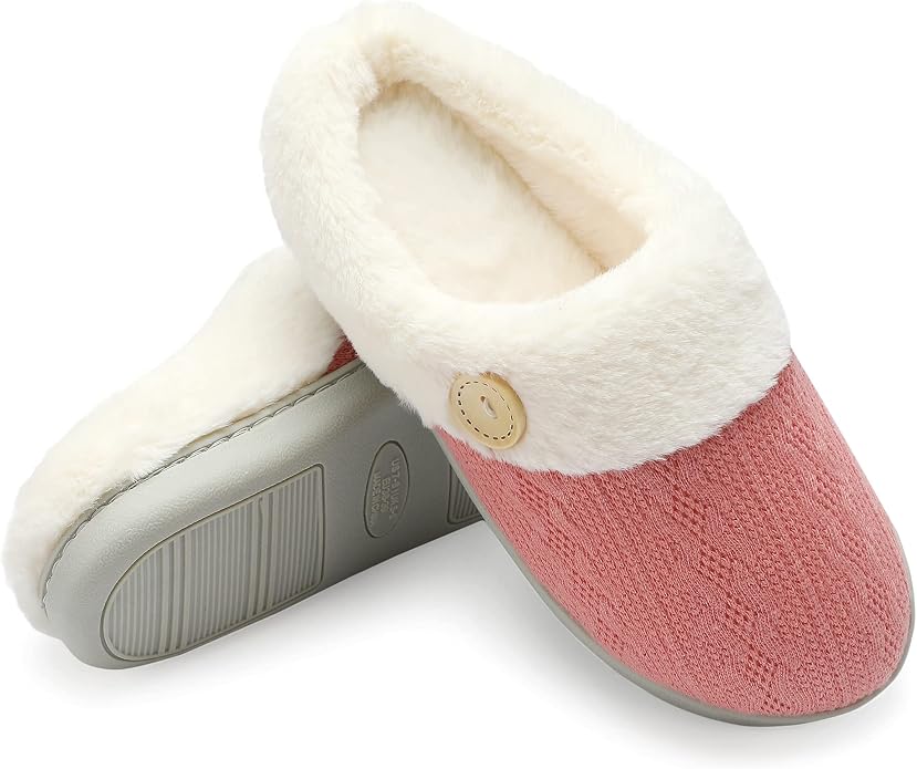 Chantomoo Womens Slipper Warm Comfy Memory Foam House Slippers Knitted Shoes - Image 6