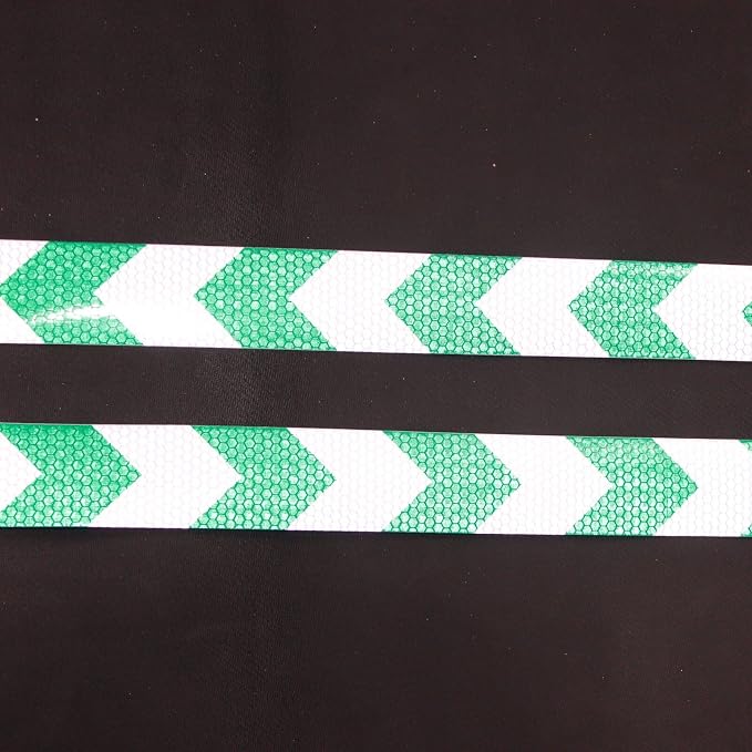 Reflective Tape Green and White 2 inch X 166 feet, Outdoor Waterproof Hazard - Image 3