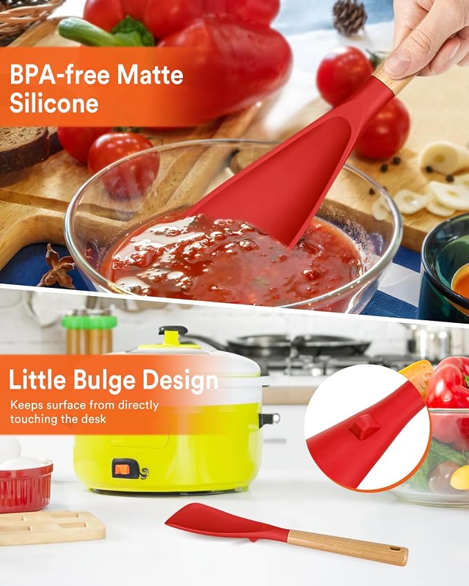 Multifunction Spatula Spoon for Nonstick Cookwares, Sturdy BPA-Free Matte - Image 5