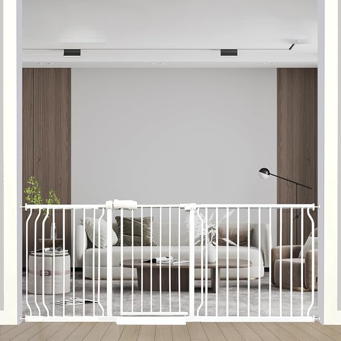 76.3-81 Inch Extra Wide Baby Gate, Pressure Mounted No Drill, Extra Wide Safety by Ghthes+Felle