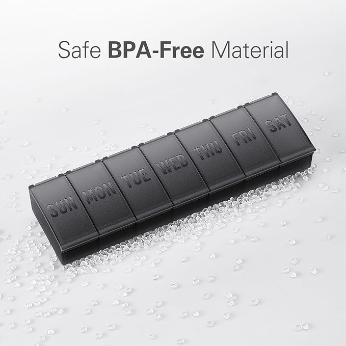 Barhon Pill Organizer Large, Weekly Medicine Pill Organizers, 7 Day Pills Box - Image 5