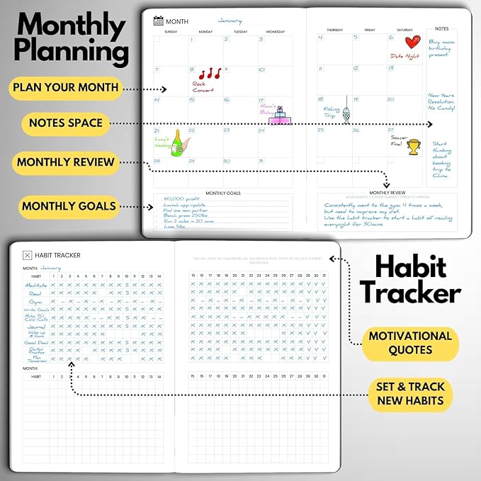 Undated Daily Planner – 3-Month A5 Productivity Organizer - Image 7