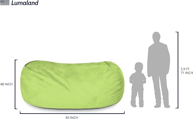 Lumaland Luxurious Giant 7ft Bean Bag Chair - Image 3