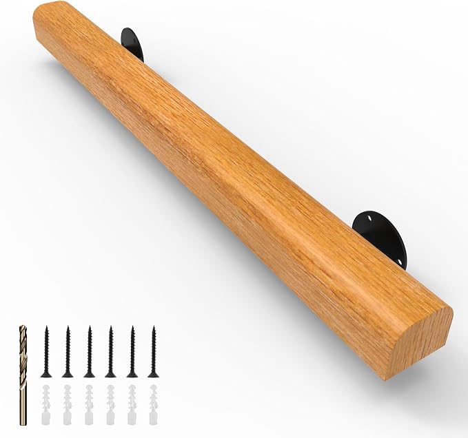 2FT Wood Stair Handrails Wall Mount, Hand Railings by YEOOE