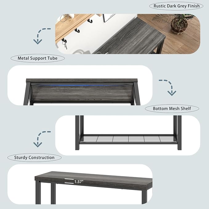 FOLUBAN Industrial Shoe Storage Bench - Image 7