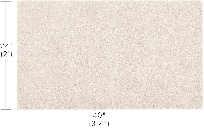 Madison Park Marshmallow Bathroom Rug Non Slip, Luxrurious Plush Bath Mat - Image 2