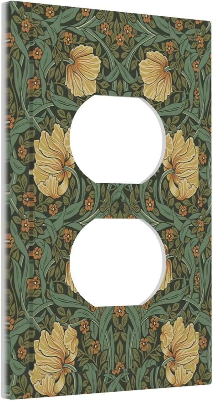 Outlet Covers William Morris Floral Vintage Flowers Pattern 1 Gang Duplex Wall - Image 2