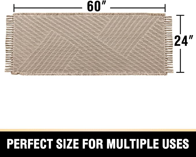 H.VERSAILTEX Waffle Bath Runner Rug Long Bath Mat Super Absorbent Boho Bath - Image 2