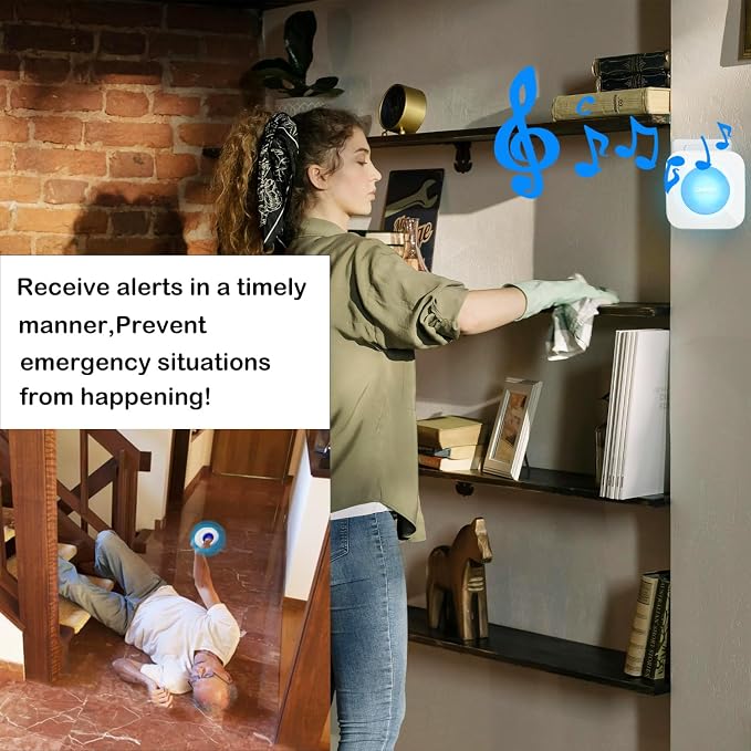 Caregiver Pager Wireless Call Button Call Bell Emergency Button Call Light - Image 2