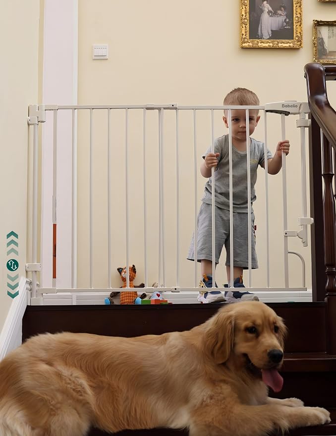 Babelio Easy to Remove & No Bottom Bar Baby Gate, 29-43" Hardware Mounted| Wide - Image 8