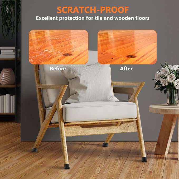 36pcs Round Chair Leg Floor Protectors, Felt Pads Chair Leg Protectors - Image 4