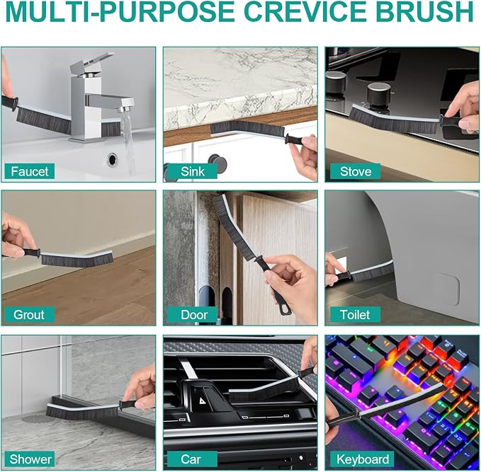 Crevice Cleaning Brush, New Multifunctional Gap Cleaning Brush Tool, Thin Scrub - Field & Grace