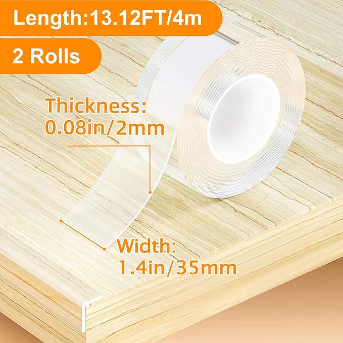 1.4 in x 13.12 ft, Sharp Edge & Table Bumper, Window Edge, Wall Protector - Image 2