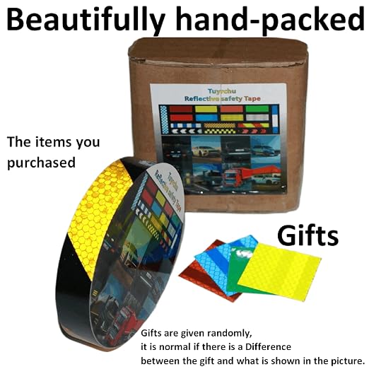 Yellow Black Reflective Tape Outdoor Waterproof 1 inch X 66 feet, High - Image 4
