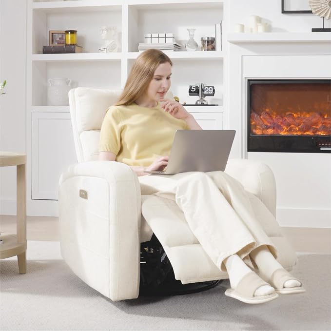Watson & Whitely Swivel Power Recliner Glider Rocker, Small Recliner - Image 2