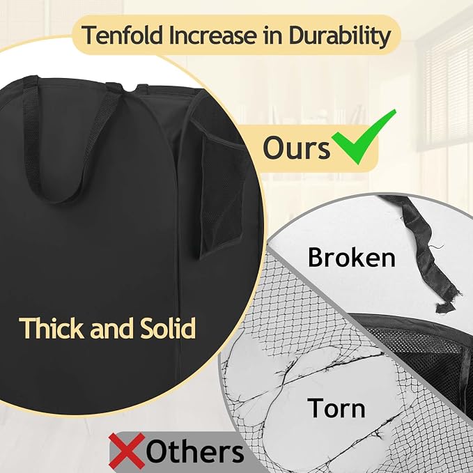 Upgraded Polyester Pop-up Laundry Hamper, 70L Quality Laundry Basket - Field & Grace