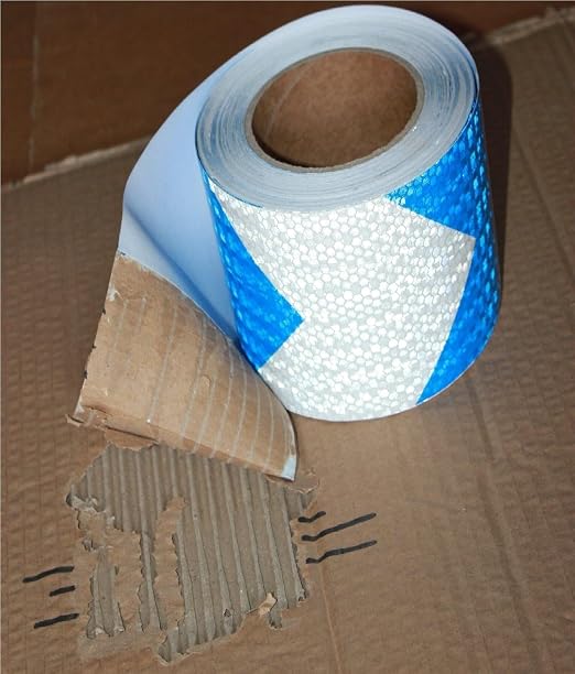 Blue and White Reflective Tape Outdoor Waterproof 12 inch, High Visibility - Image 2