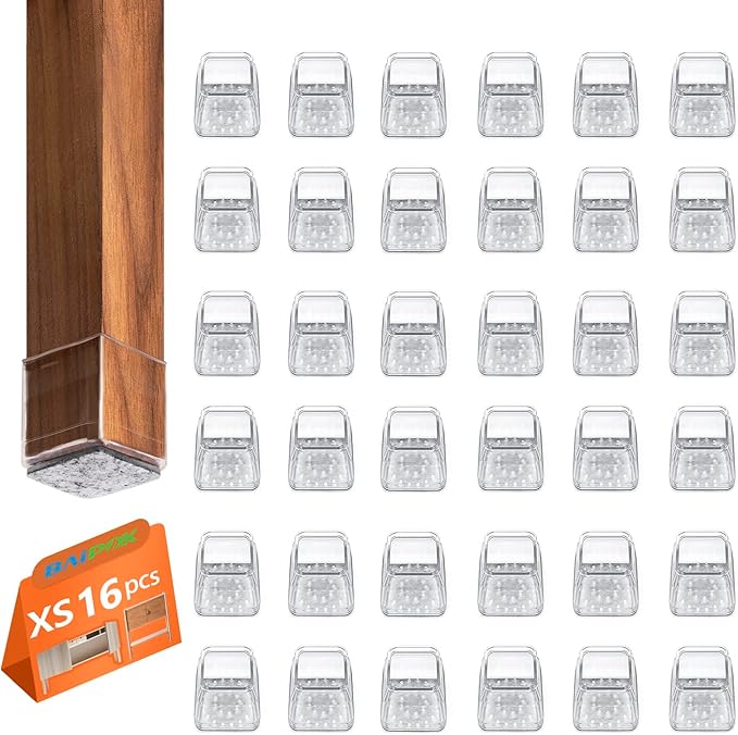 16pcs Square Chair Leg Floor Protectors, Felt Pads Chair Leg Protectors by BAIPOK
