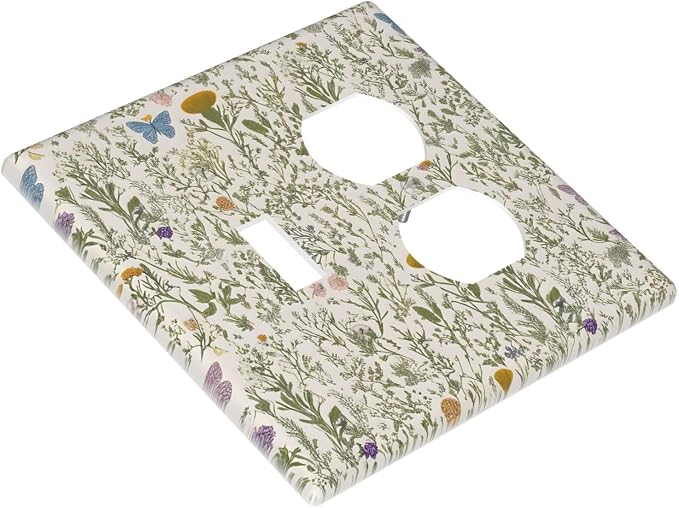 Floral Vintage Garden Plants Herbs Flower Botanical Outlet Covers 1 Toggle/1 - Image 3