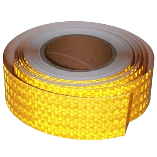 Yellow Reflective Tape 2 inch Wide, Outdoor Waterproof Hazard Conspicuity by tuyrchu