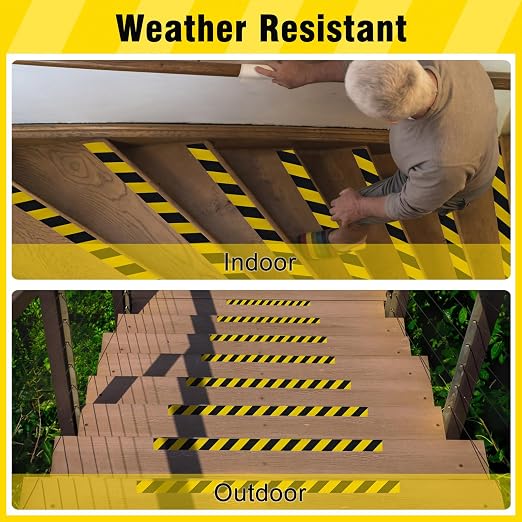S&X Black/Yellow Anti Slip Tape 3" x 33 FT, Heavy-Duty Grip Tape - Image 5