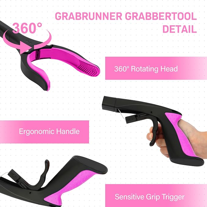 2 Pack 32 inch GrabRunner Reacher Grabber Tool - Image 3
