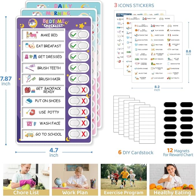 3-in-1 Bedtime/Morning/Daily Routine Chart - Image 7