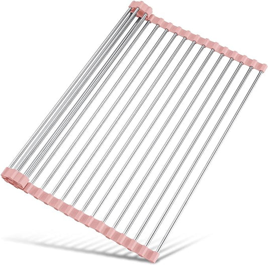 Tomorotec 17.7" x 15.5" Roll Up Dish Drying Rack Over Sink Drying Rack Sink - Field & Grace