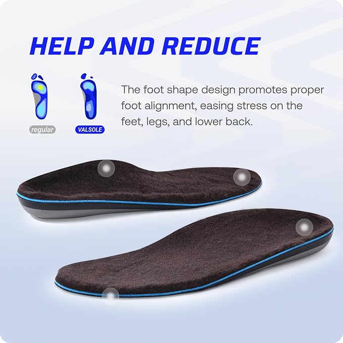 VALSOLE 250+lbs Winter Thermal Wool Insoles - Image 3