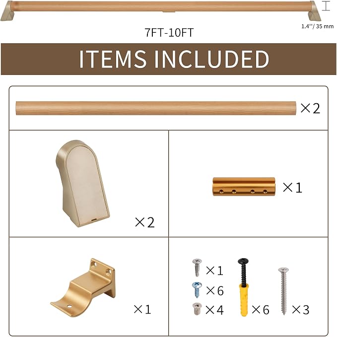10 FT Modern Aluminum Handrail Set - Image 6