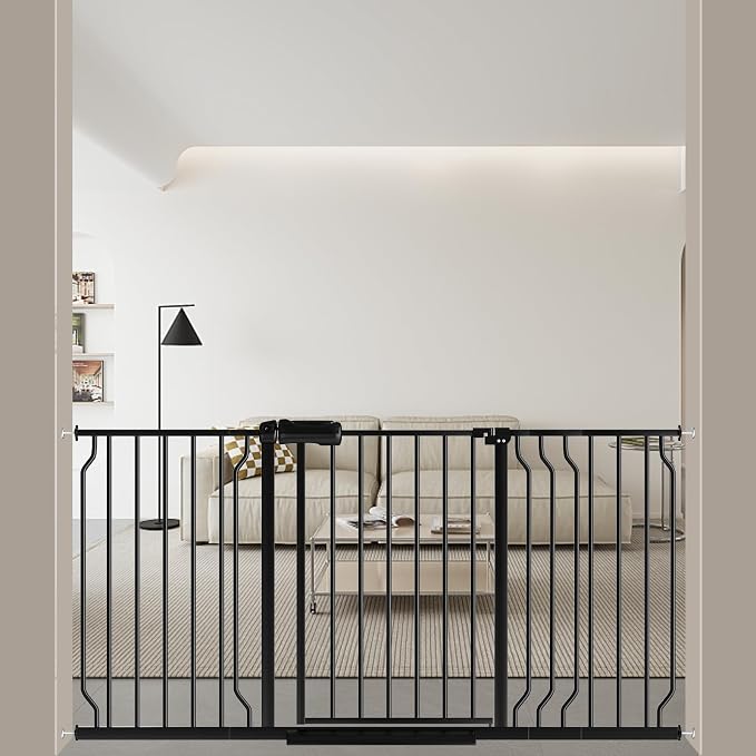ALLAIBB Extra Wide Pressure Mounted Baby Gate Walk Through Child Kids Safety by ALLAIBB