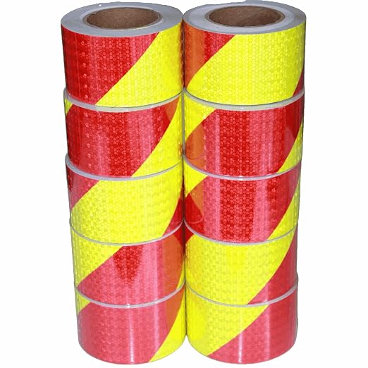 Reflective Tape 3 inch X 66 feet X 10 Rolls, Outdoor Waterproof Hazard by tuyrchu